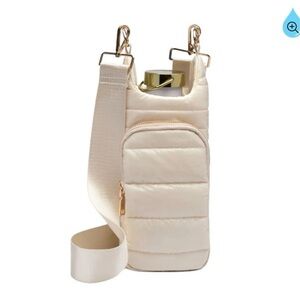 The original WanderFull, ivory glossy/gold accents hydro bag crossover.